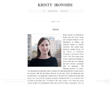 Tablet Screenshot of kristyironside.com